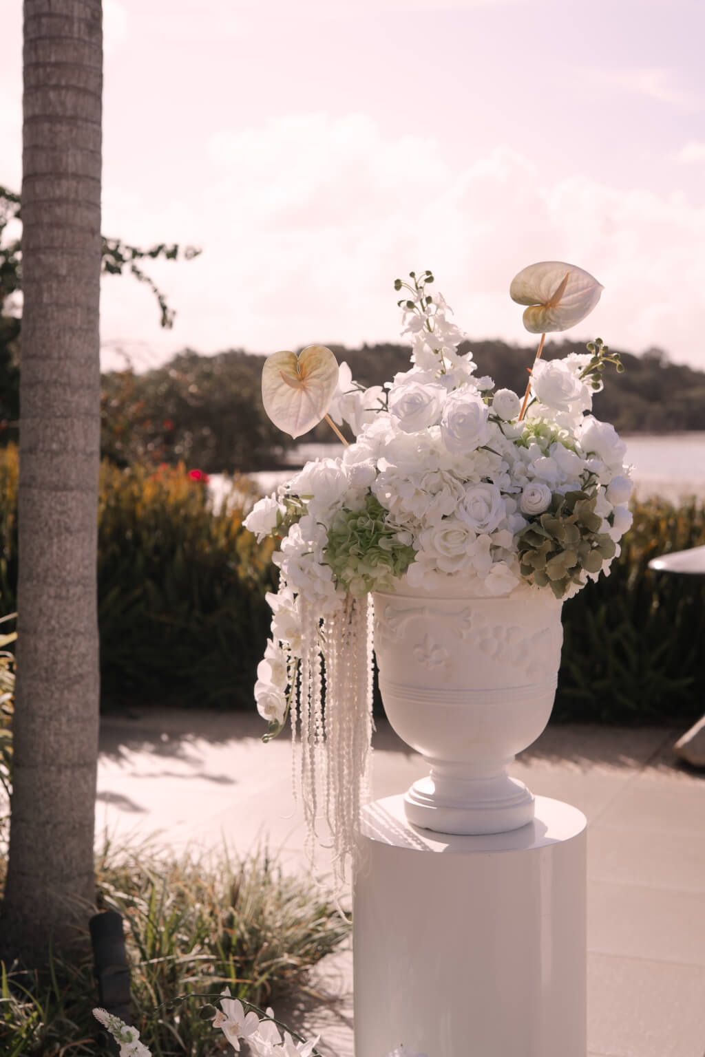 <b>White Urn Ceremony Florals</b>